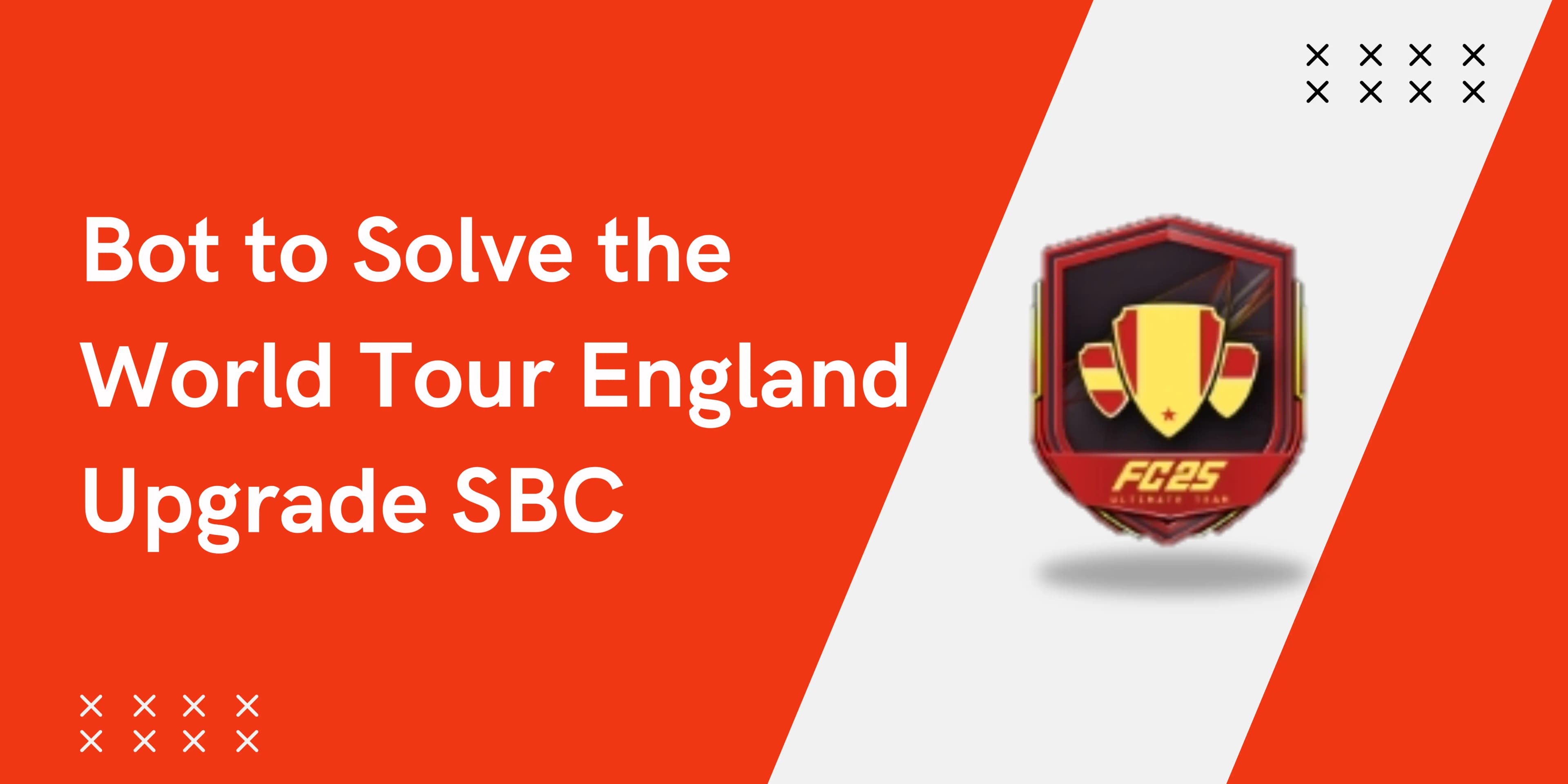 Solve the World Tour England Upgrade SBC